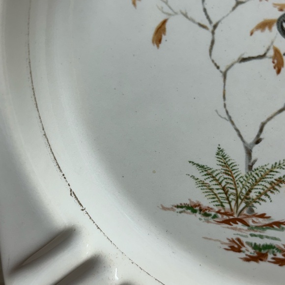 Hyalyn Ashtray Trinket Dish Porcelain Hunting Pheasant USA Made 615 VTG *READ* - Picture 2 of 10